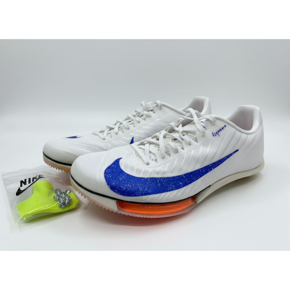 Nike Air Zoom Maxfly Prototype Sprint Spikes Mens 7 White Blue FD8396-900 NWOB